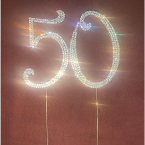 Cake topper for anniversary or 50th birthday